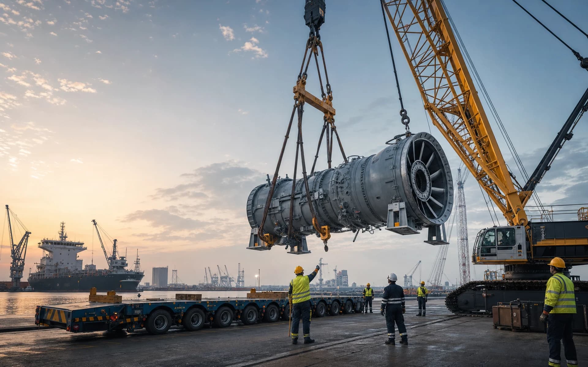 Industrial project cargo operation serving specialist logistics sectors